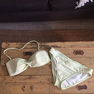 TOMMY BAHAMA SWIM LT GREEN STRAPLESS BIKINI SET S